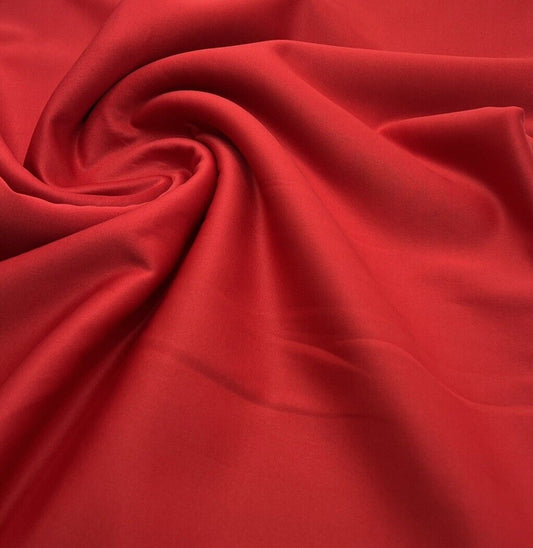 Red Plain Scuba 4 Way Stretch Smooth Jersey Fabric