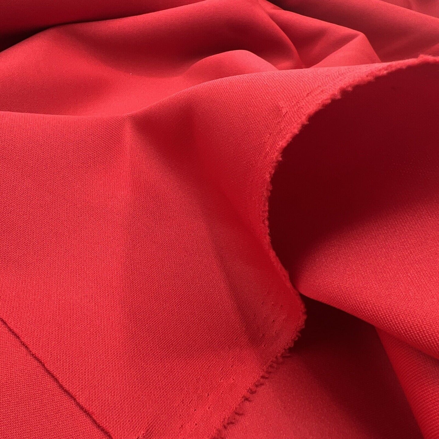 Red Plain Scuba 4 Way Stretch Smooth Jersey Fabric