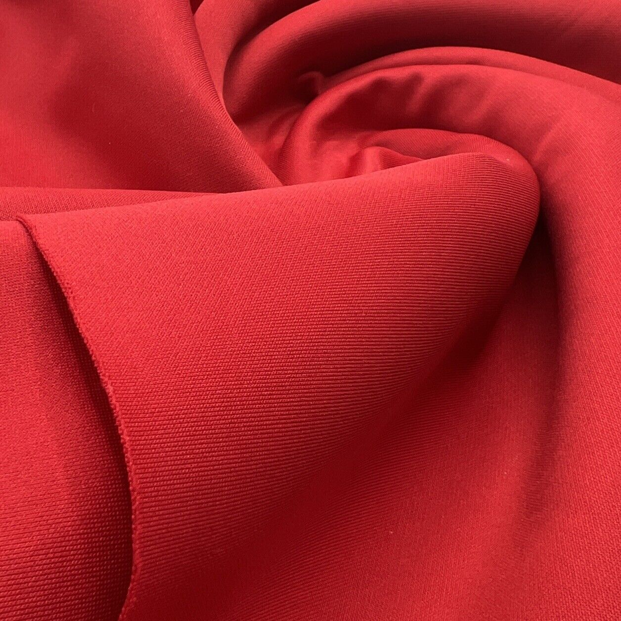 Red Plain Scuba 4 Way Stretch Smooth Jersey Fabric