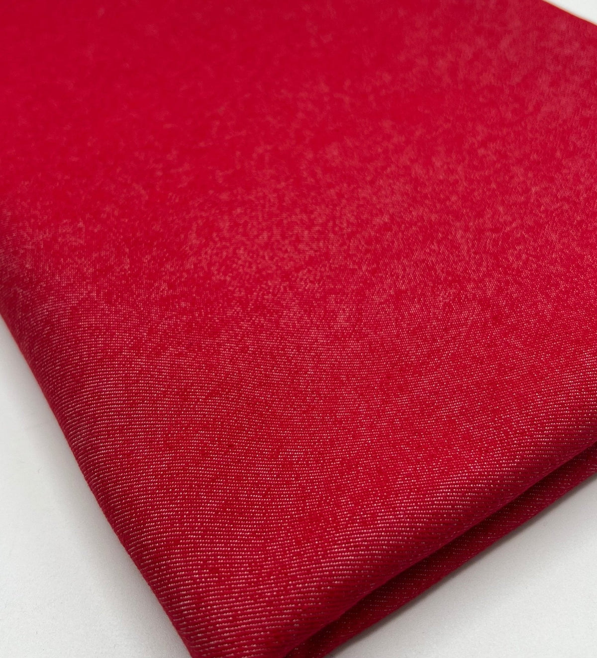 Red Plain Washed Stretch Denim 280GSM