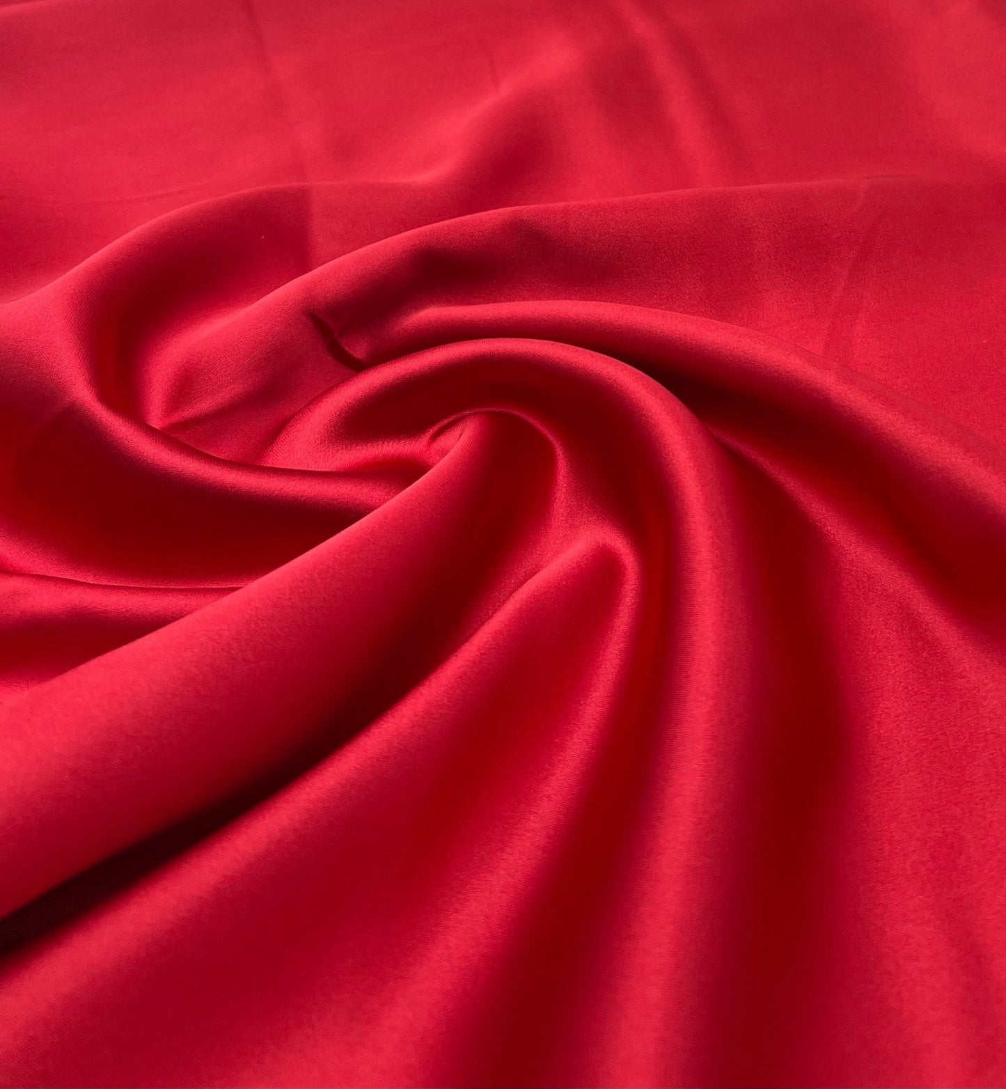 Red Recycled Satin 160GSM Dress Craft Non Stretch Fabric