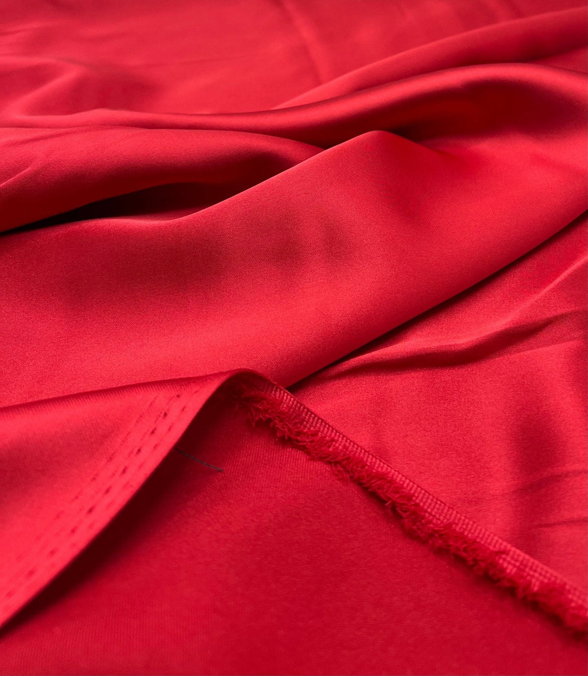 Red Recycled Satin 160GSM Dress Craft Non Stretch Fabric