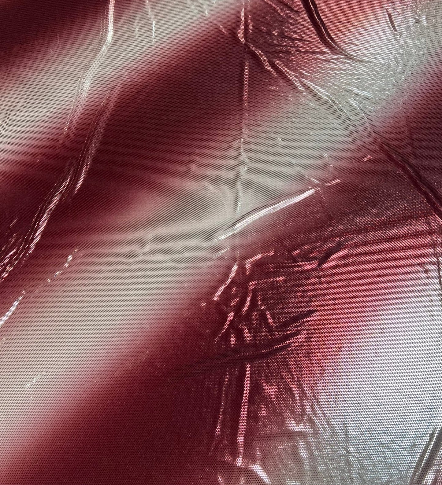 Red Silver Shiny Sequin Soft Touch 2 Way Stretch Fabric