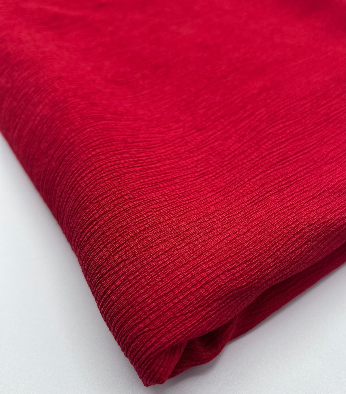 Red Textured Tree Bark Stretch Dress Craft Fabric