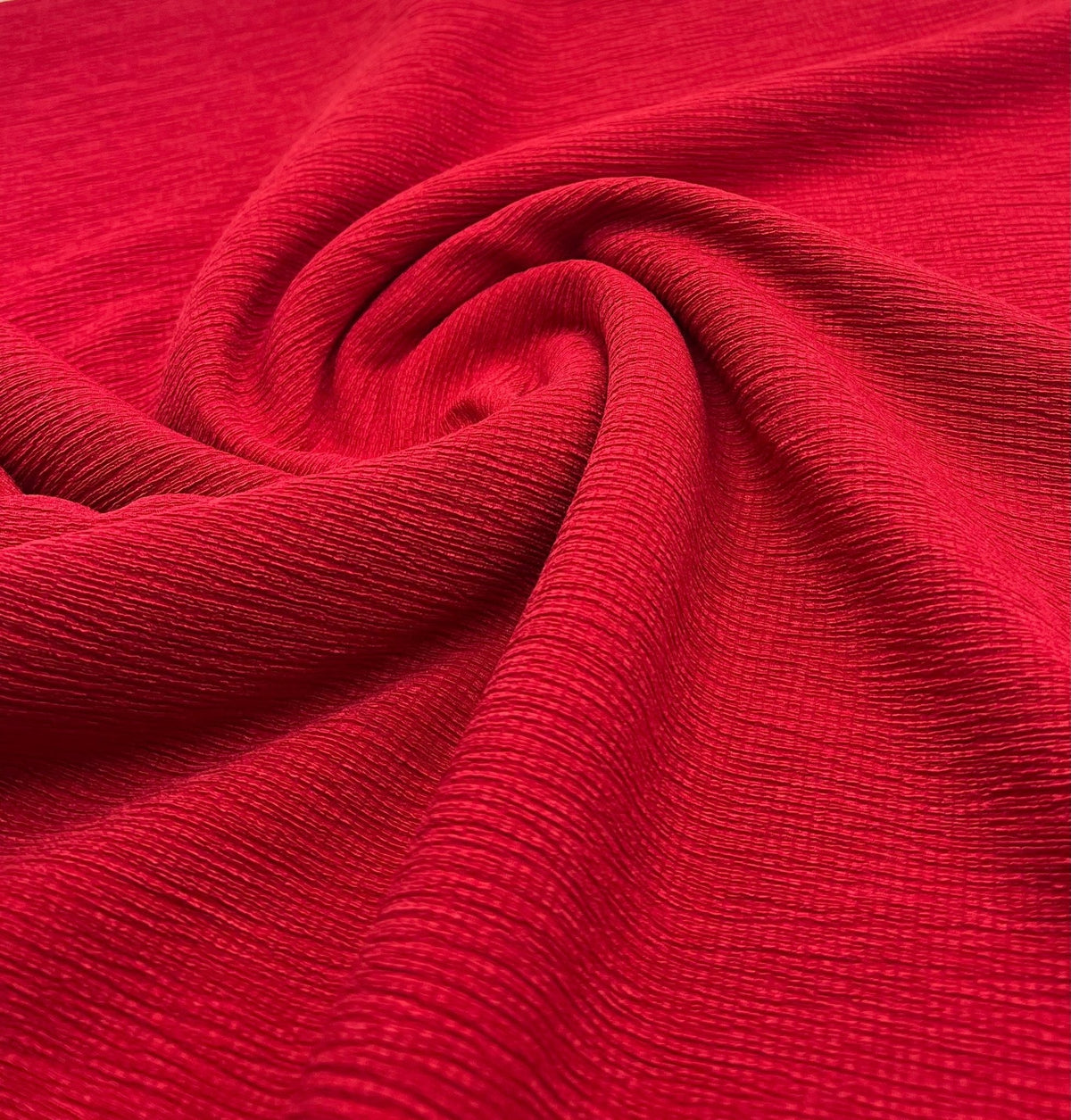 Red Textured Tree Bark Stretch Dress Craft Fabric
