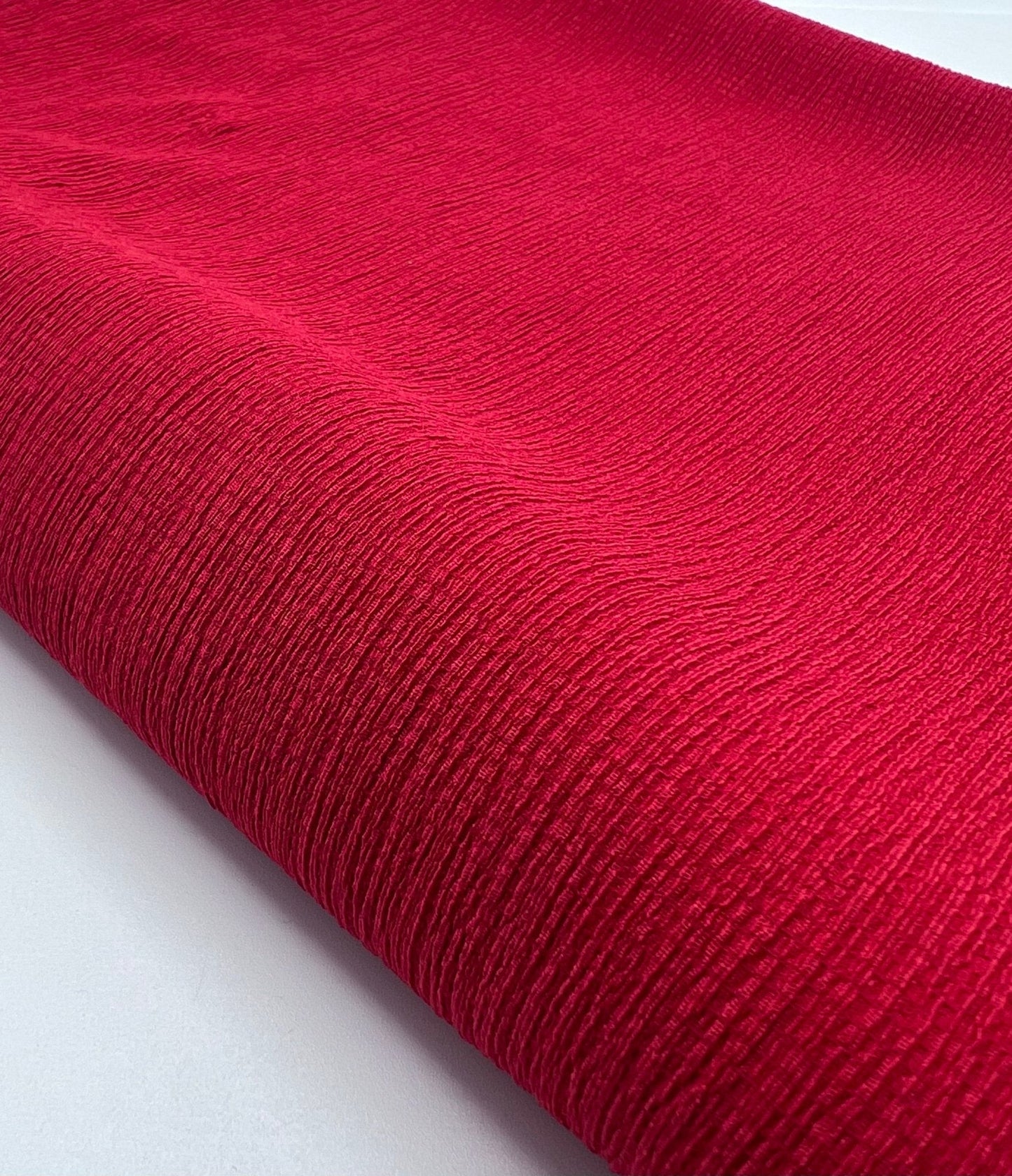 Red Textured Tree Bark Stretch Dress Craft Fabric