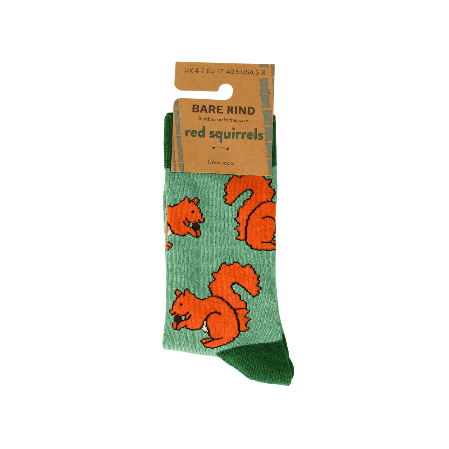 Save the Red Squirrels Bamboo Socks