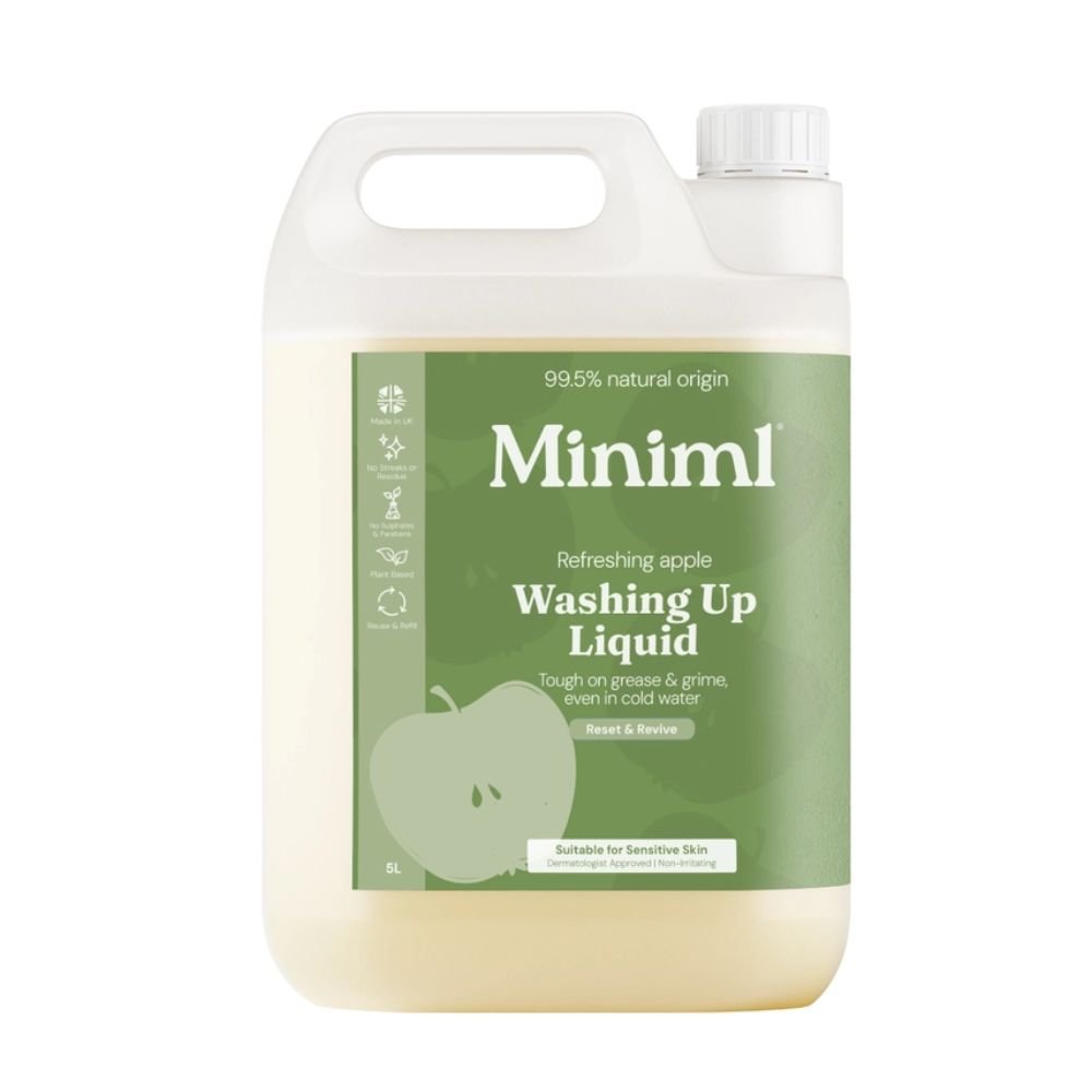 Refreshing Apple Washing Up Liquid – 5L Refill for Eco-Friendly Dishwashing