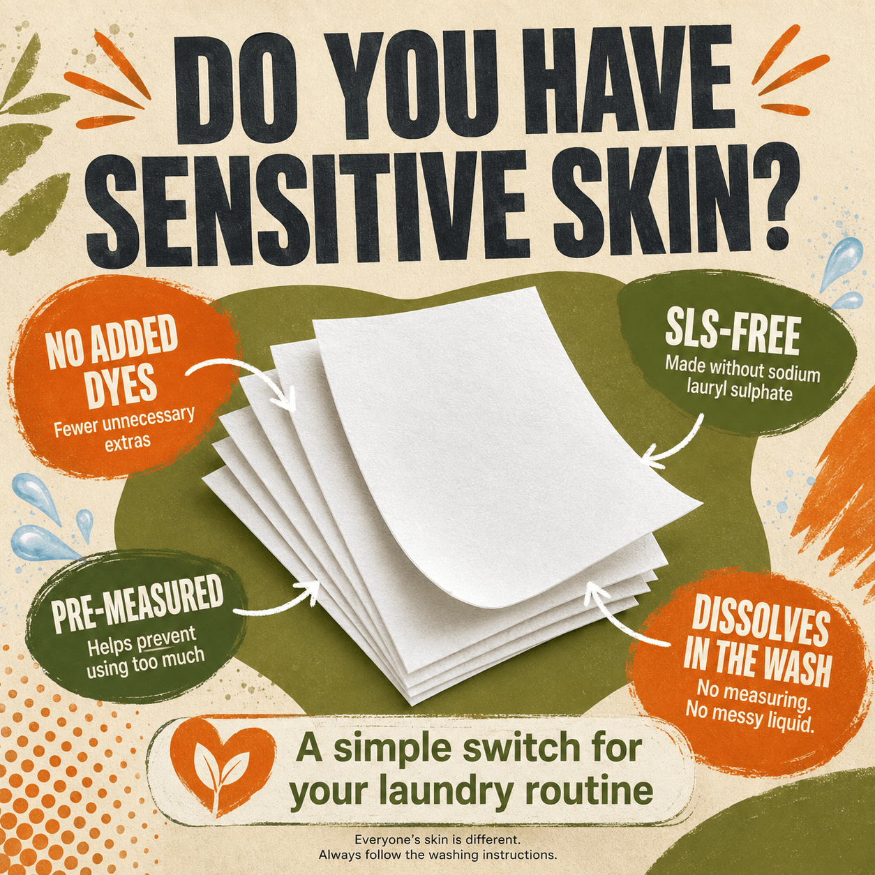 Re:gn Laundry Detergent Sheets | Plastic-Free, Eco-Friendly Washing | 64 Sheets