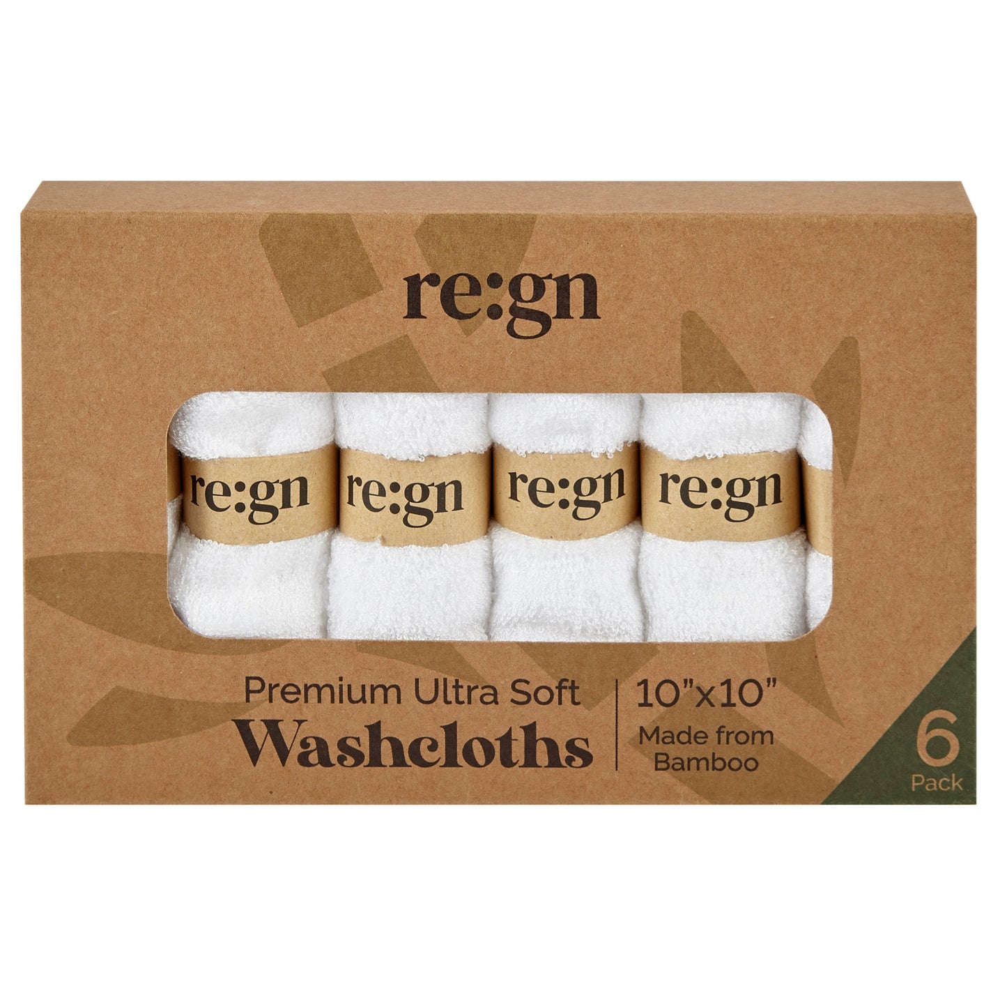 Organic Bamboo Face Cloths - 6 Pack