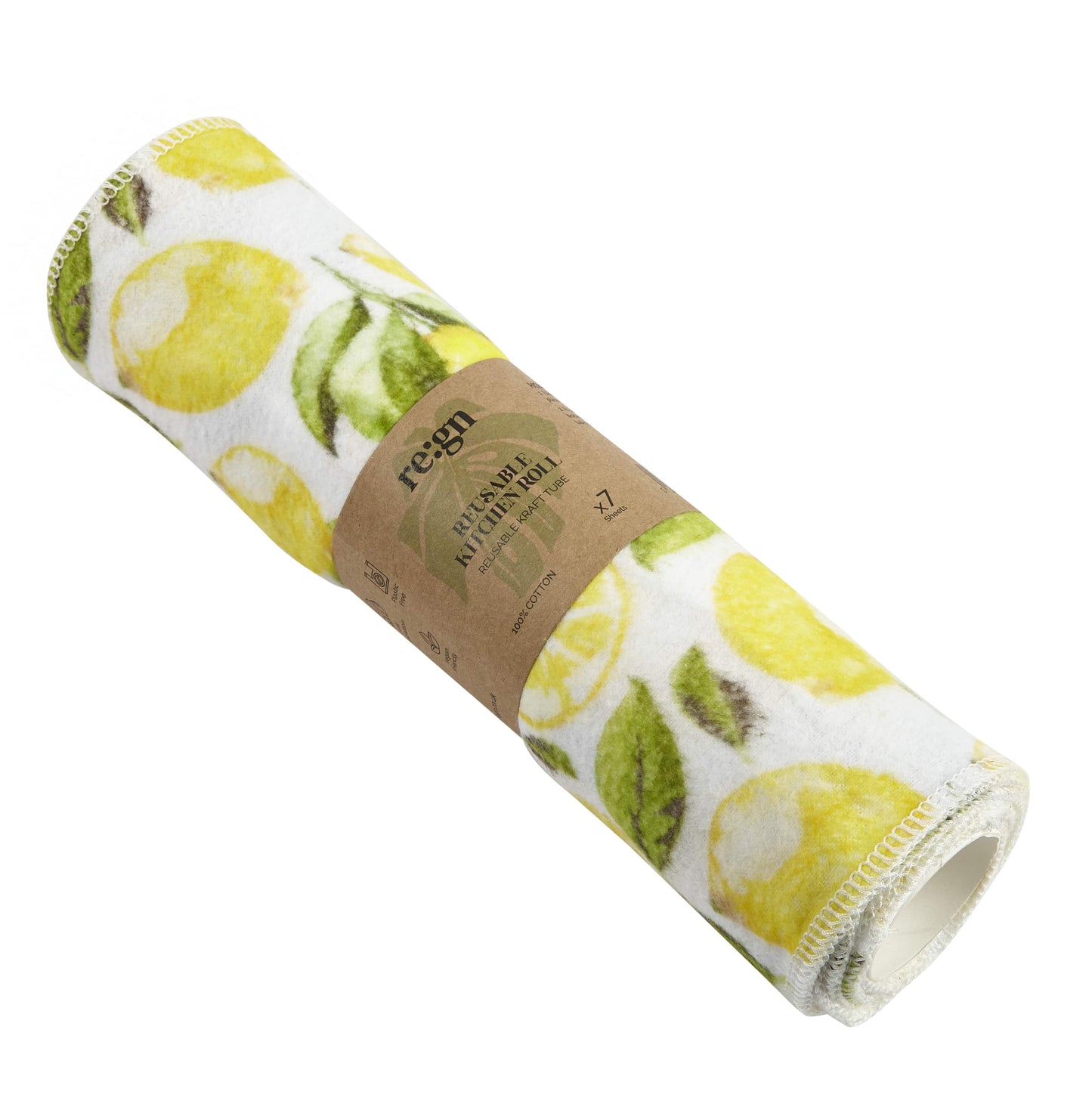 Reusable Kitchen Roll | 7 x 100% Organic Cotton Sheets & Cardboard Roll