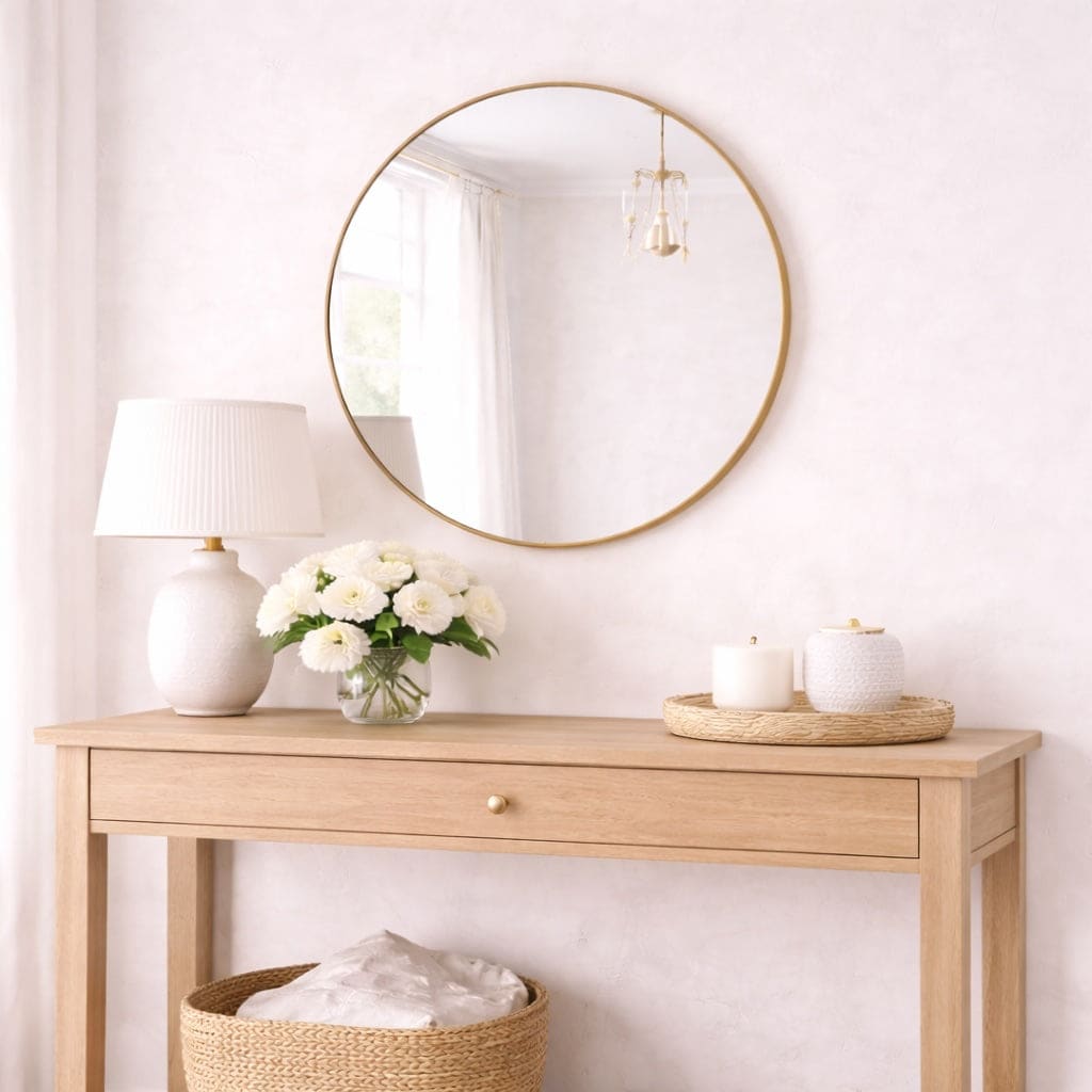 Rei - Round Gold Metal Circle Mirror - 50cm x 50cm