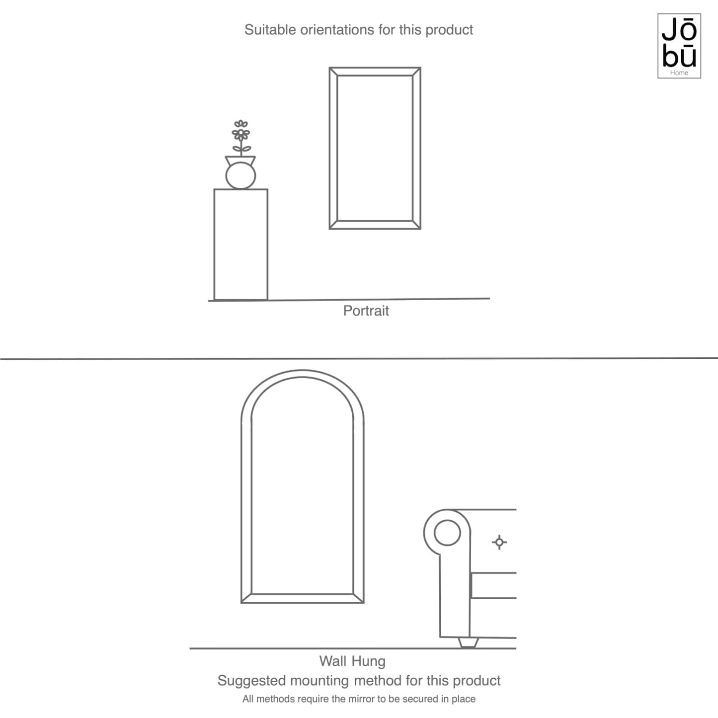 Rei - Round Gold Metal Circle Mirror - 70cm x 70cm