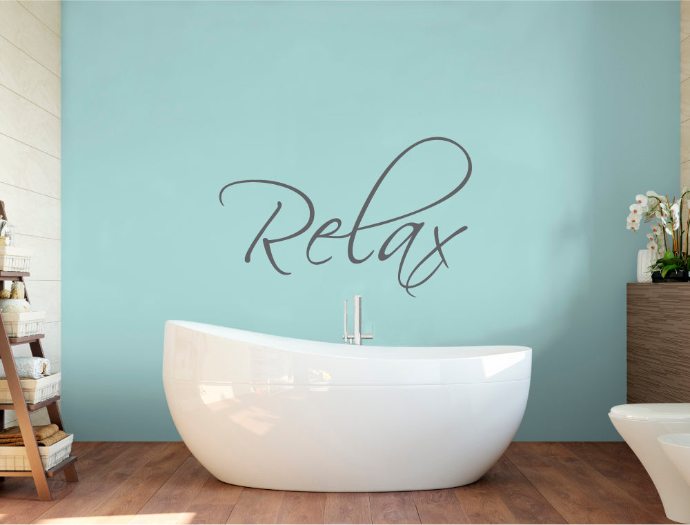 Relax Wall Sticker – Calming Decor for Bathrooms & Spas