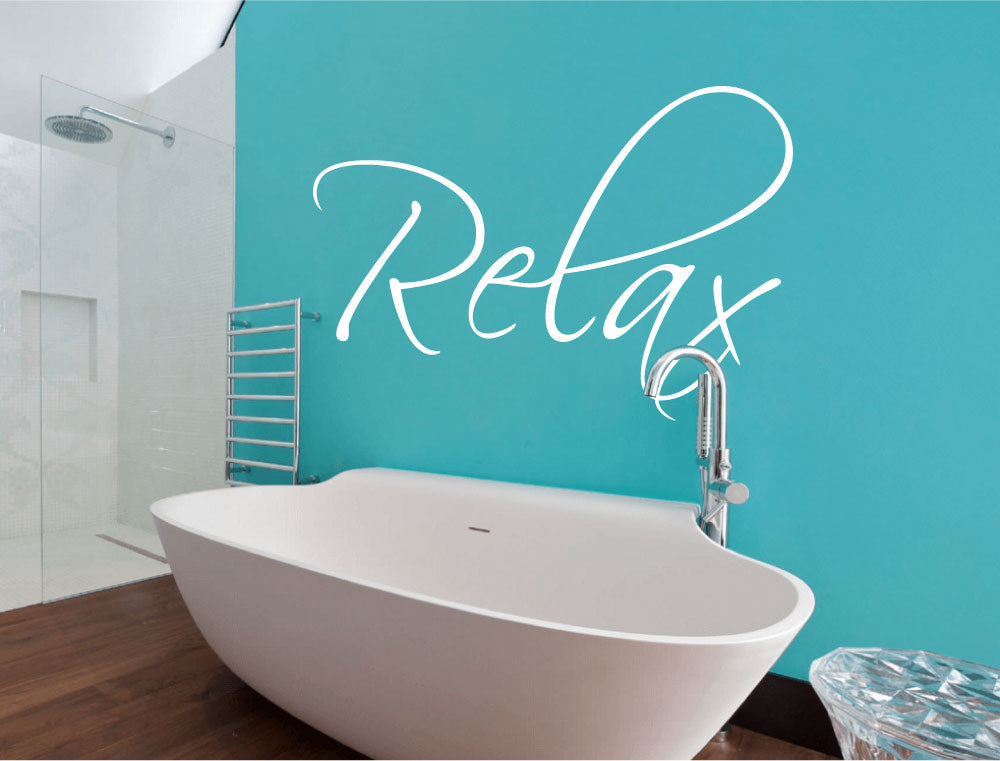 Relax Wall Sticker – Calming Decor for Bathrooms & Spas