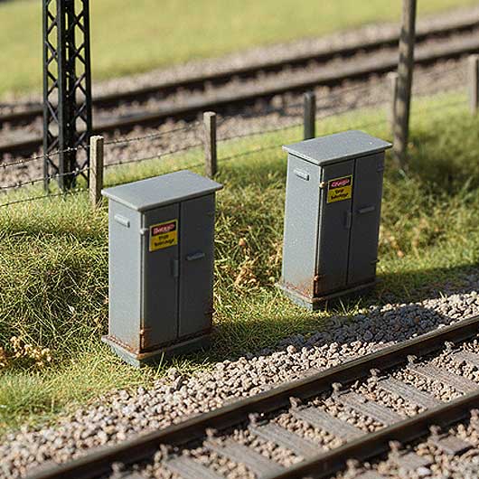 O Scale Ready to Paint Lineside Relay Cabinet - Wide (6 pack)