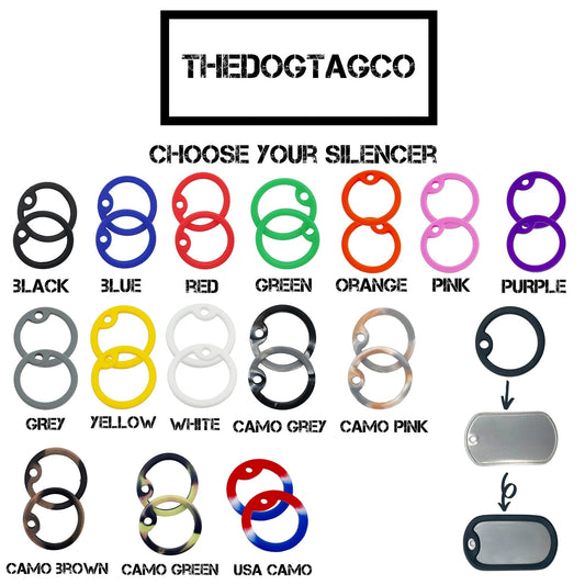 Replacement Rubber Silencers for U.S.A Military Dog Tags