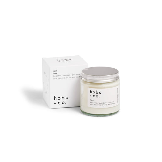 Rest Small Aromatherapy Essential Oil Scented Soy Candle