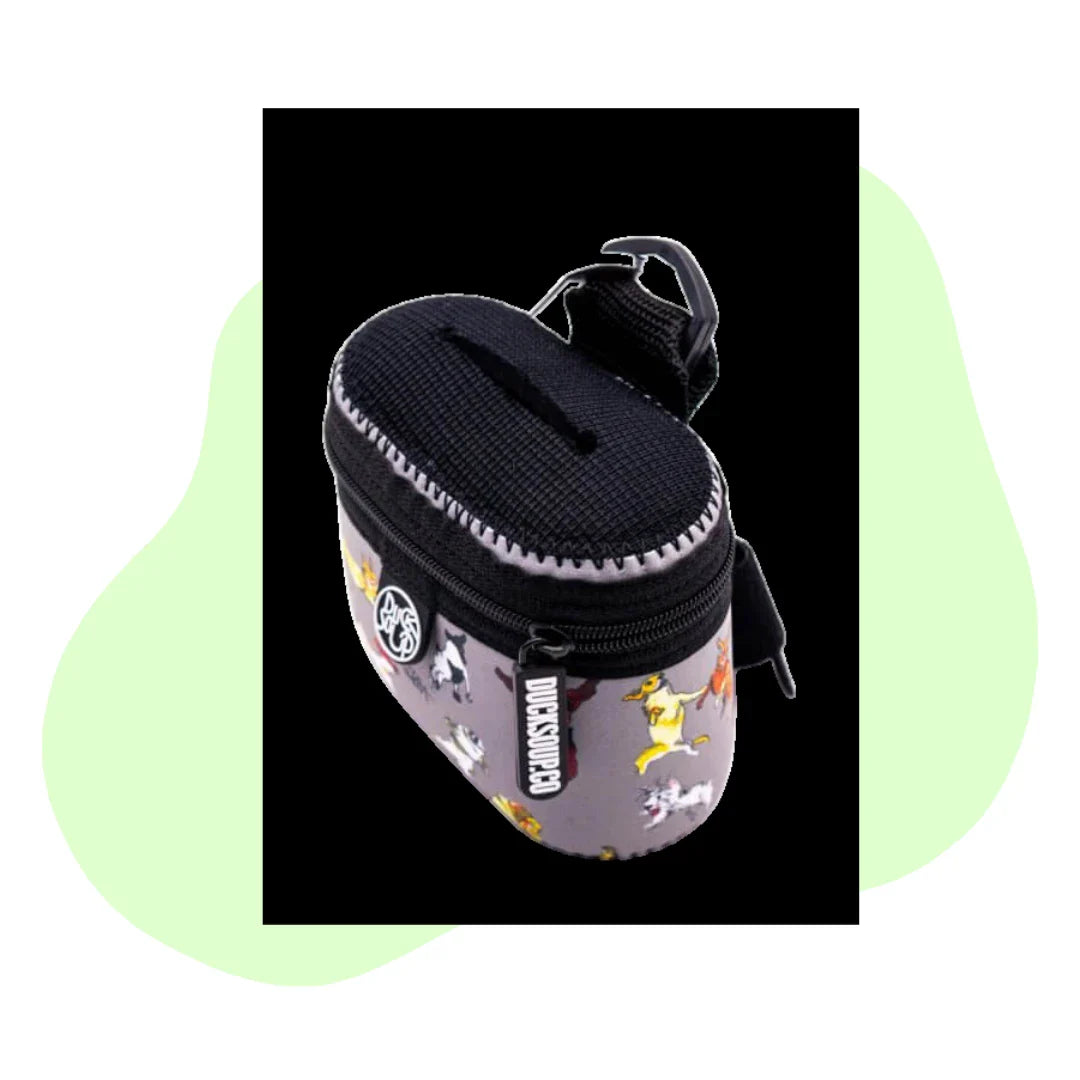 Jo Scott Leaping Dog Green-Grey Treat Bag