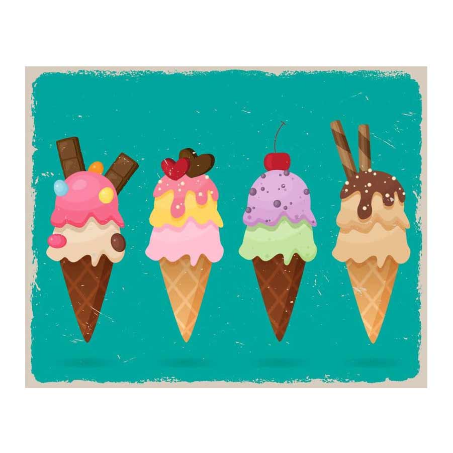 Retro Dairy Fresh Ice cream Metal Sign