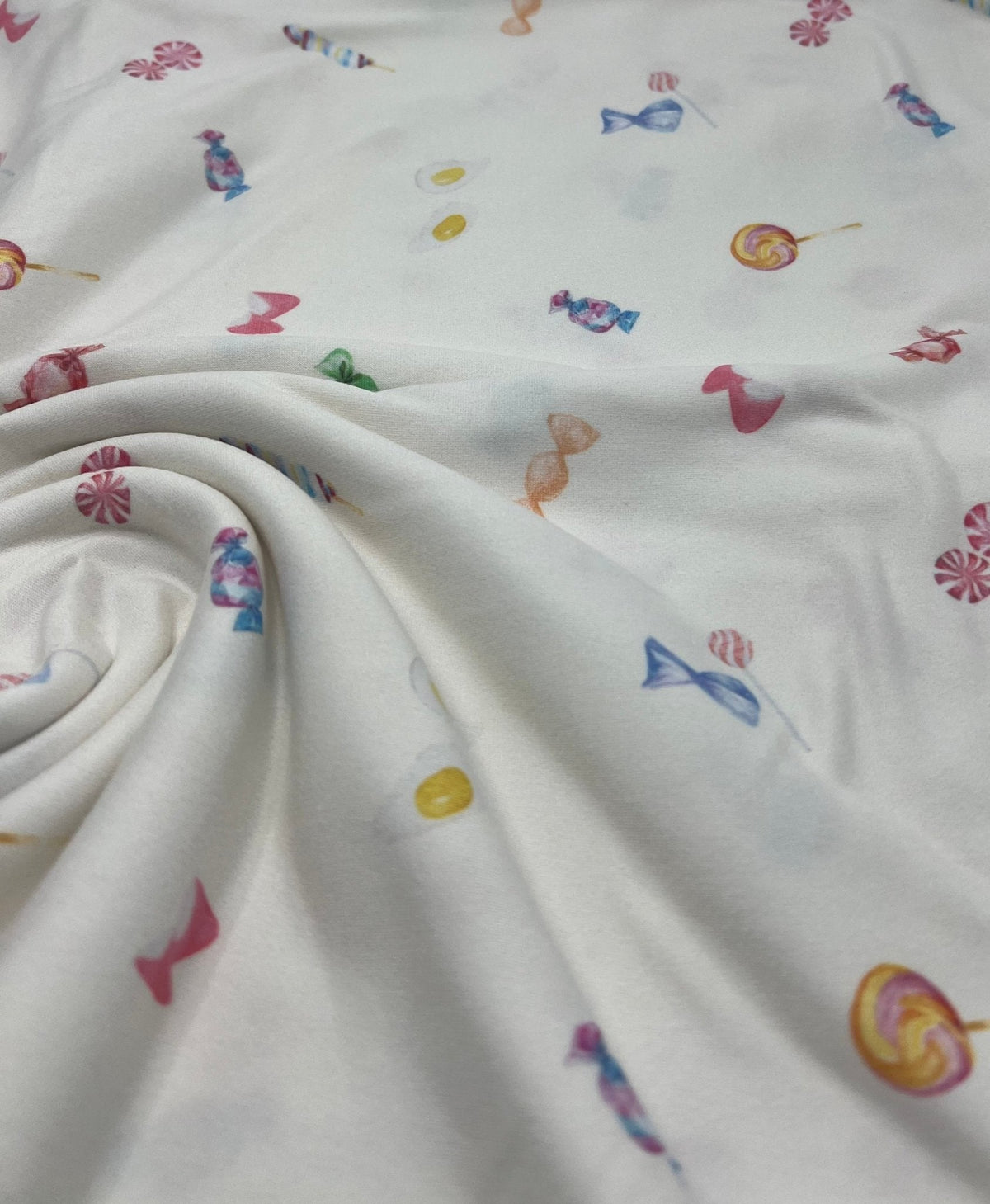 Retro Sweets Super Soft Print Spun Poly Stretch Fabric