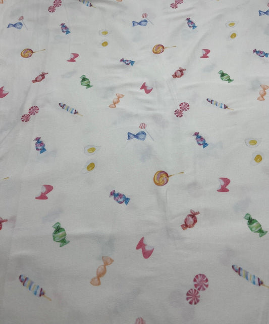Retro Sweets Super Soft Print Spun Poly Stretch Fabric