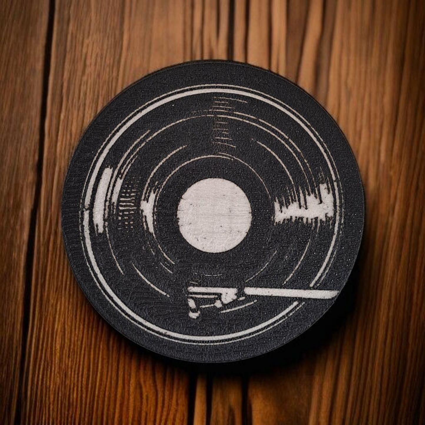 Retro Vinyl Record Coaster - 3D Printed Drink Coaster for Music Lovers