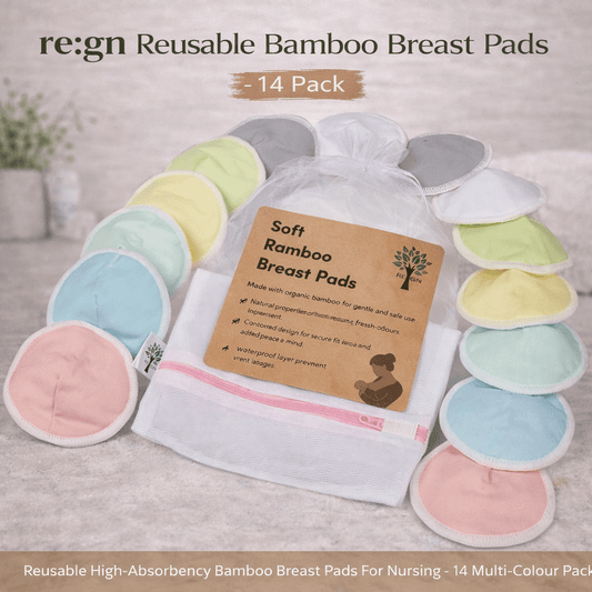 Multi Colour Bamboo Breast Pads - 14 Pack