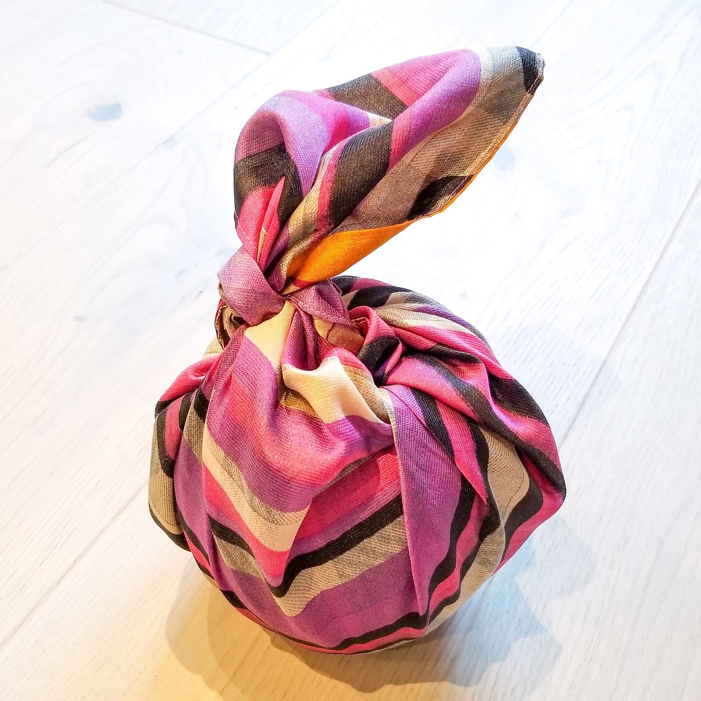 Reusable sari gift wrap, upcycled and reversible