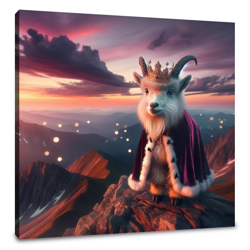 Regal Twilight Goat Majesty Canvas