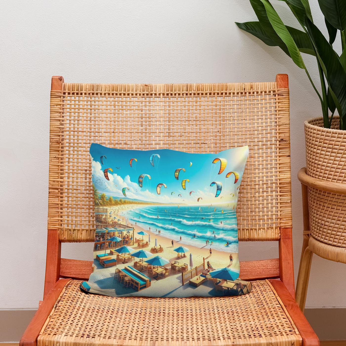 Azure Summer Harmony Cotton Cushion