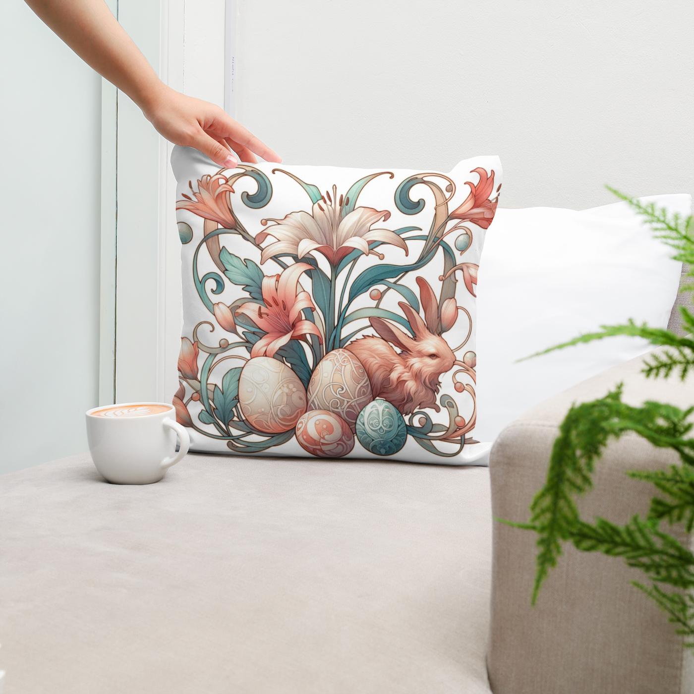 Nouveau Easter Whimsy Cotton Cushion