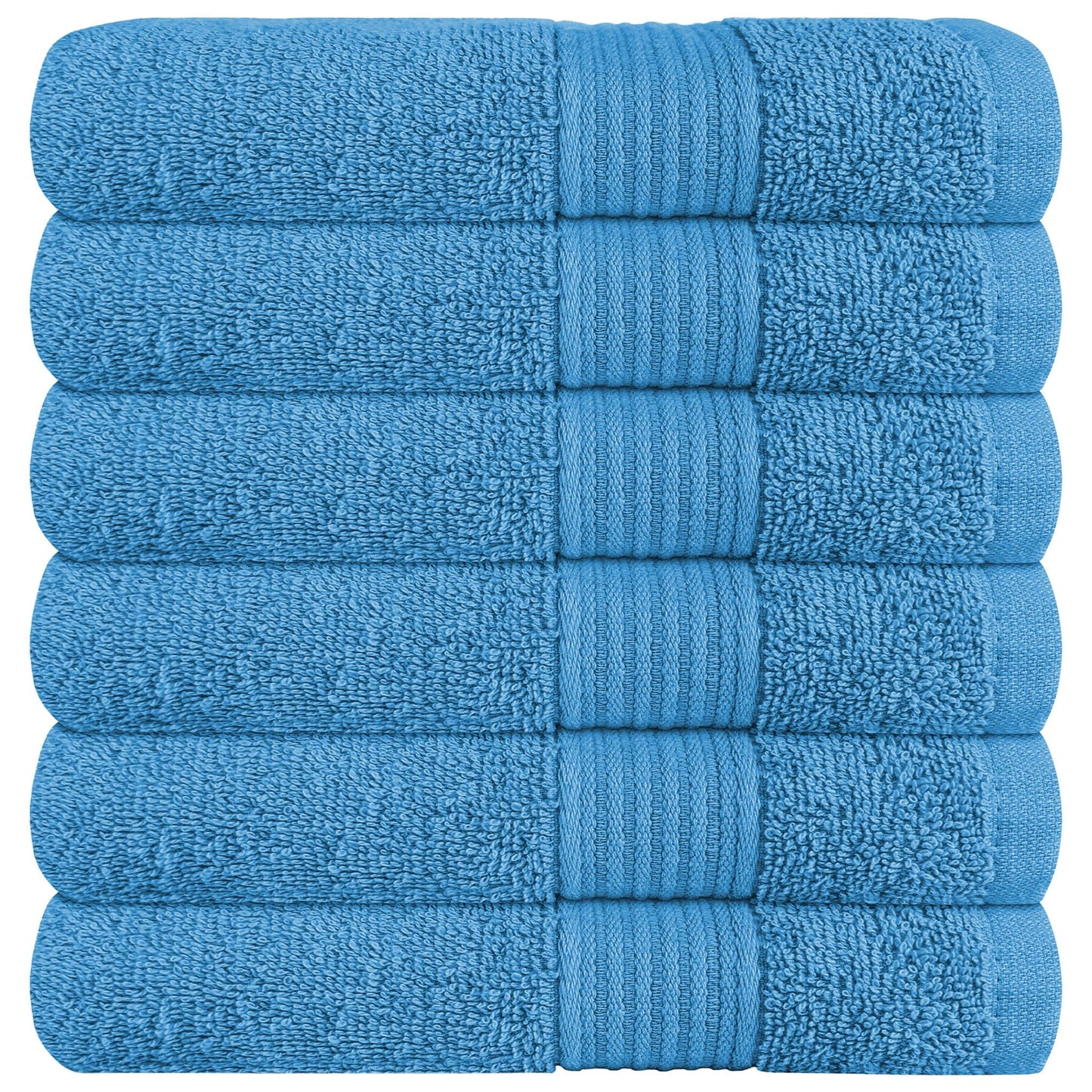 Rhodes Towel Aqua 100% Cotton Hotel Quality Soft Super Absorbent Hand Bath Towels, Sheets & Face Cloths by OLIVIA ROCCO