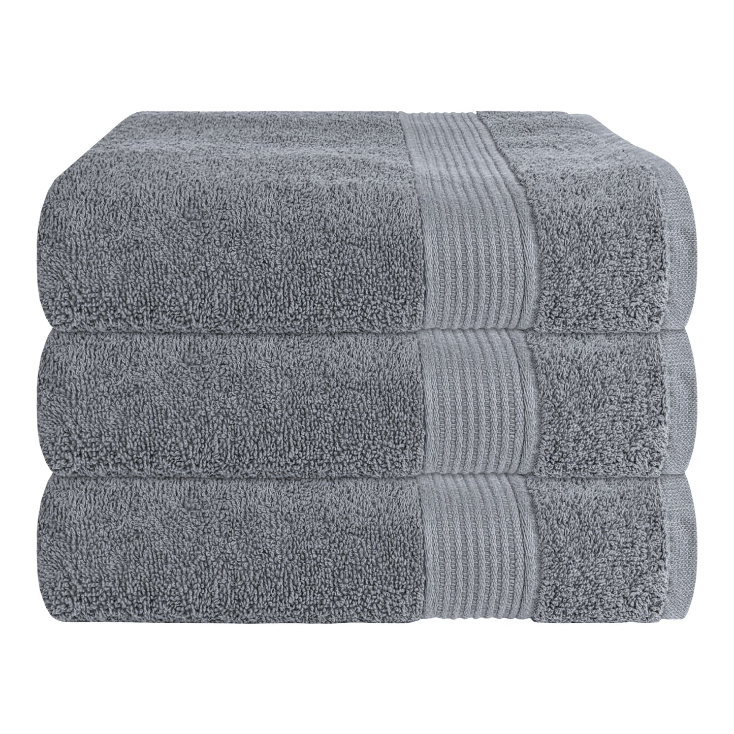 Rhodes Towel Silver 100% Cotton Hotel Quality Soft Super Absorbent Hand Bath Towels, Sheets & Face Cloths by OLIVIA ROCCO