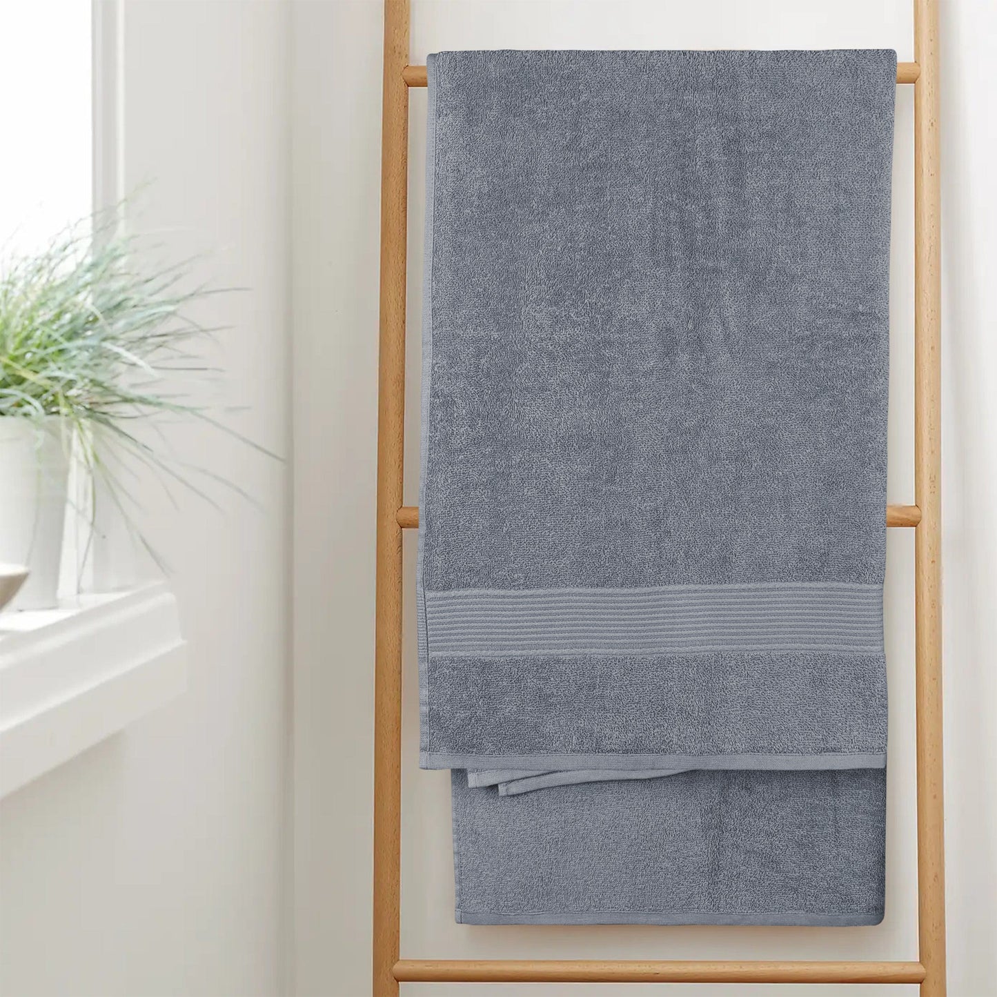 Rhodes Towel Silver 100% Cotton Hotel Quality Soft Super Absorbent Hand Bath Towels, Sheets & Face Cloths by OLIVIA ROCCO