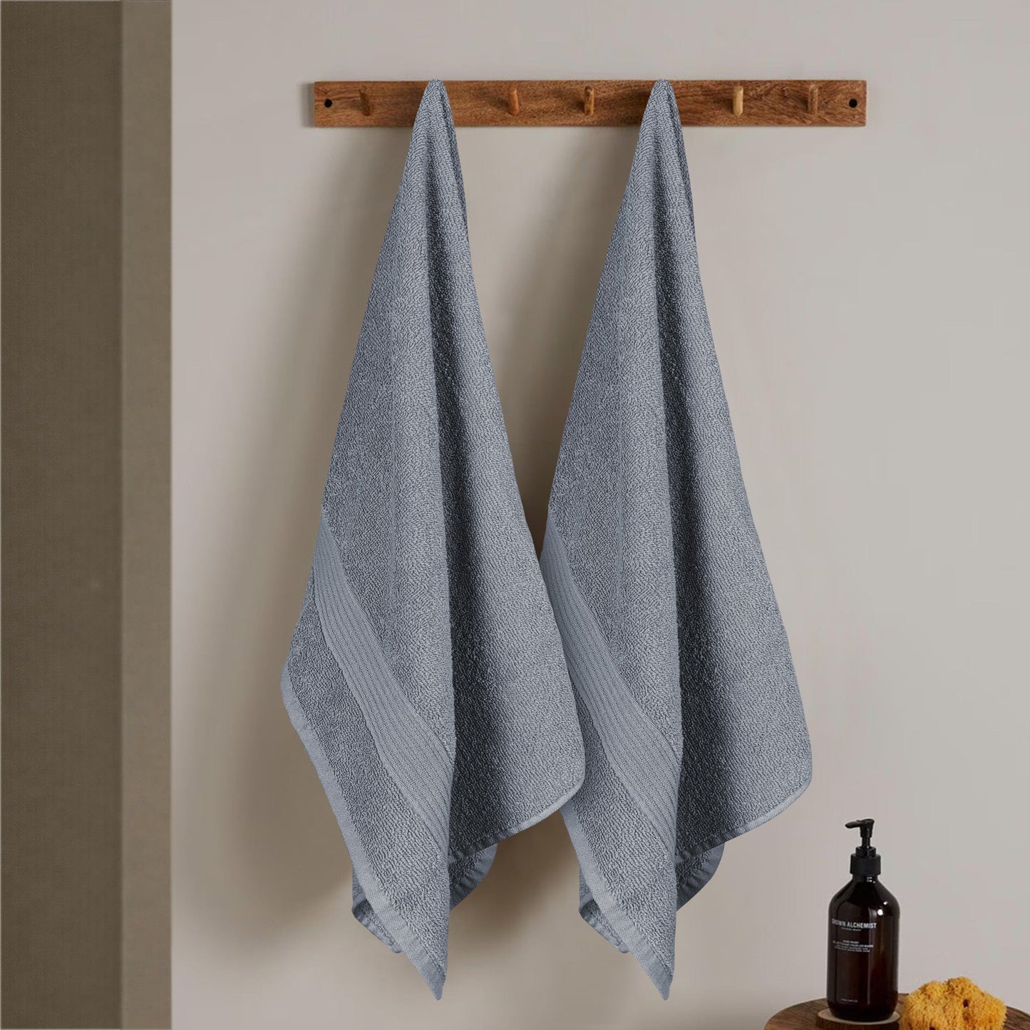Rhodes Towel Silver 100% Cotton Hotel Quality Soft Super Absorbent Hand Bath Towels, Sheets & Face Cloths by OLIVIA ROCCO