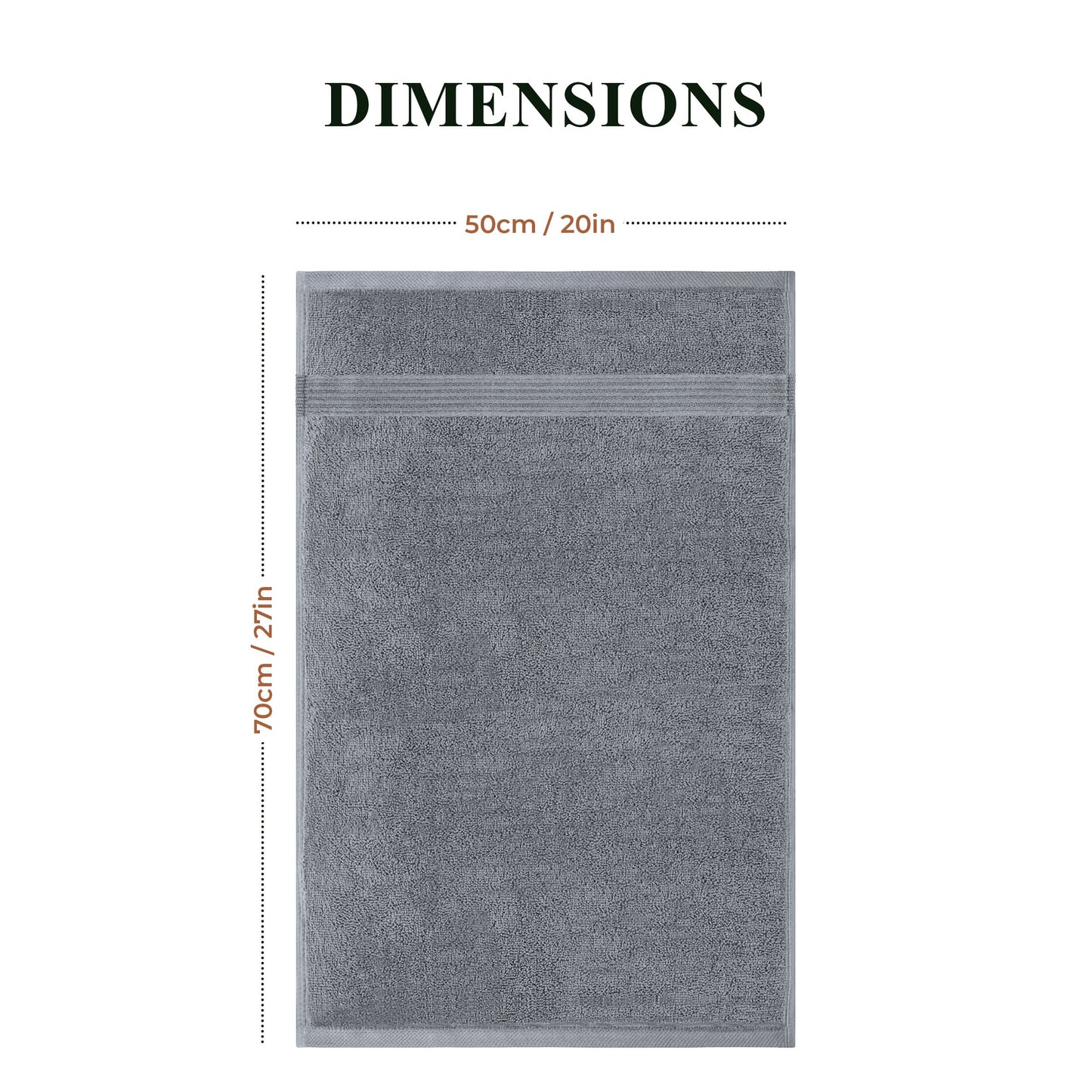 Rhodes Towel Silver 100% Cotton Hotel Quality Soft Super Absorbent Hand Bath Towels, Sheets & Face Cloths by OLIVIA ROCCO