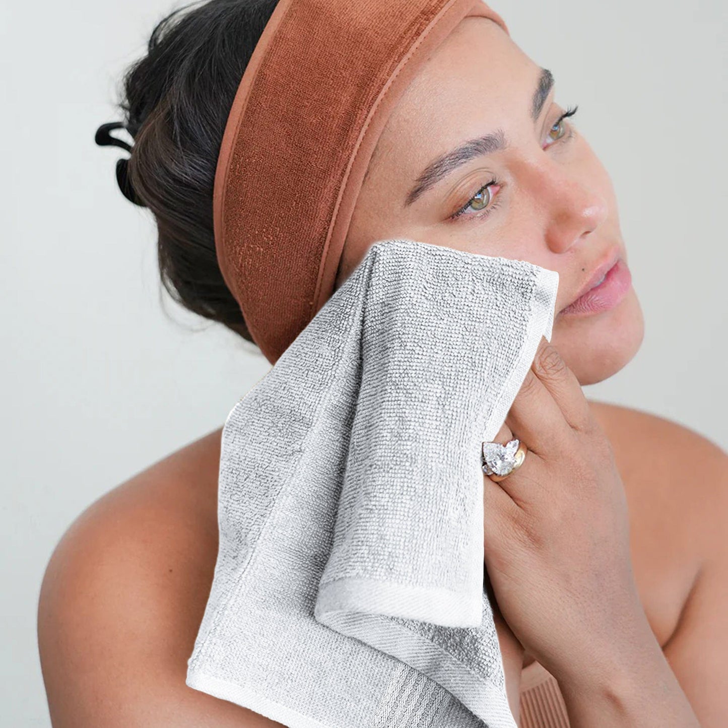 Rhodes Towel White 100% Cotton Hotel Quality Soft Super Absorbent Hand Bath Towels, Sheets & Face Cloths by OLIVIA ROCCO