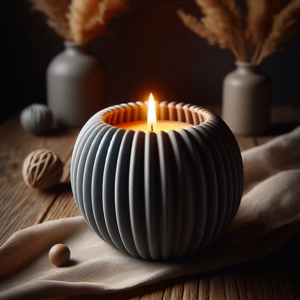 Round Ribbed LED Tealight Holder - UK Made, 3 Sizes