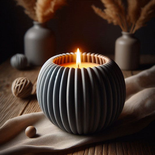 Round Ribbed LED Tealight Holder - UK Made, 3 Sizes
