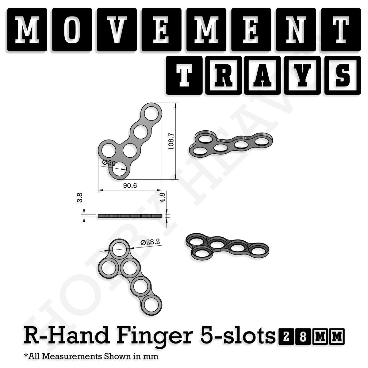28mm Movement Trays for Tabletop Games | Wargaming | Full Range