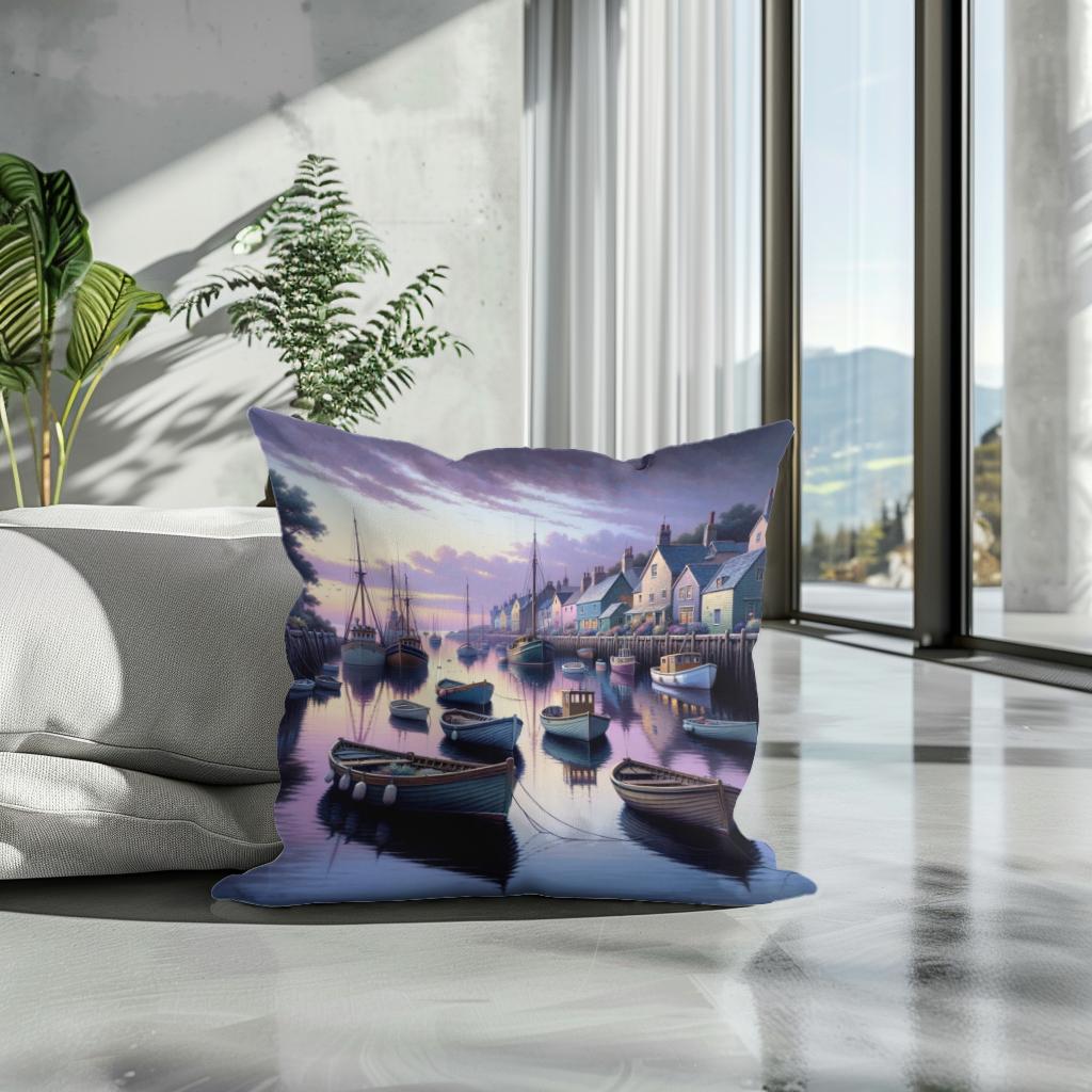 Twilight Harbor Cotton Cushion