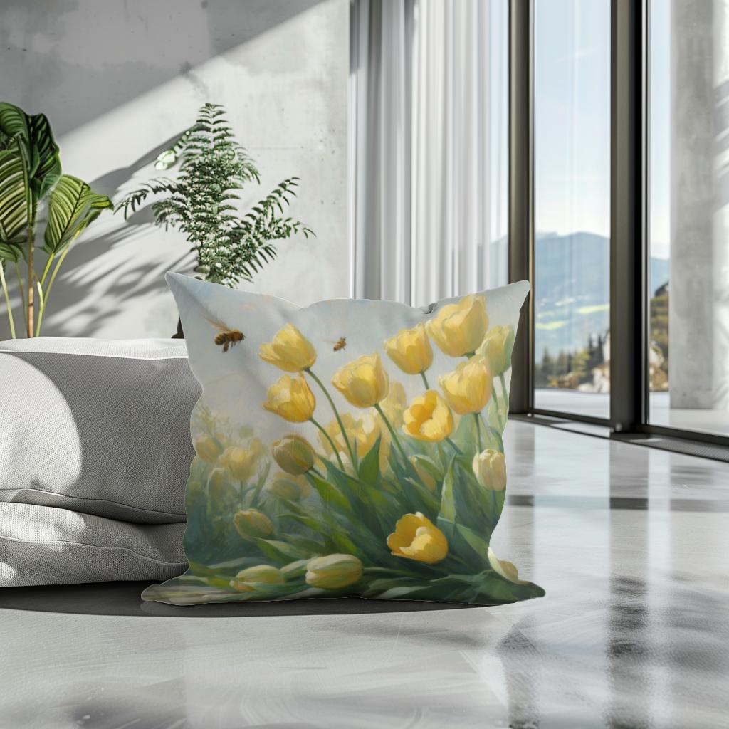 Spring's Whisper Cotton Cushion