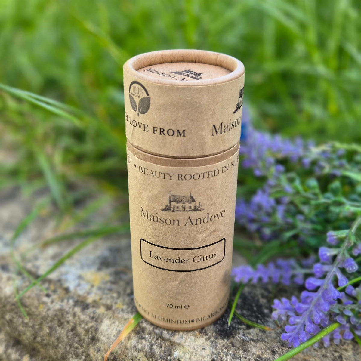 Lavender & Citrus Natural Deodorant | 70ml Eco Cardboard Tube