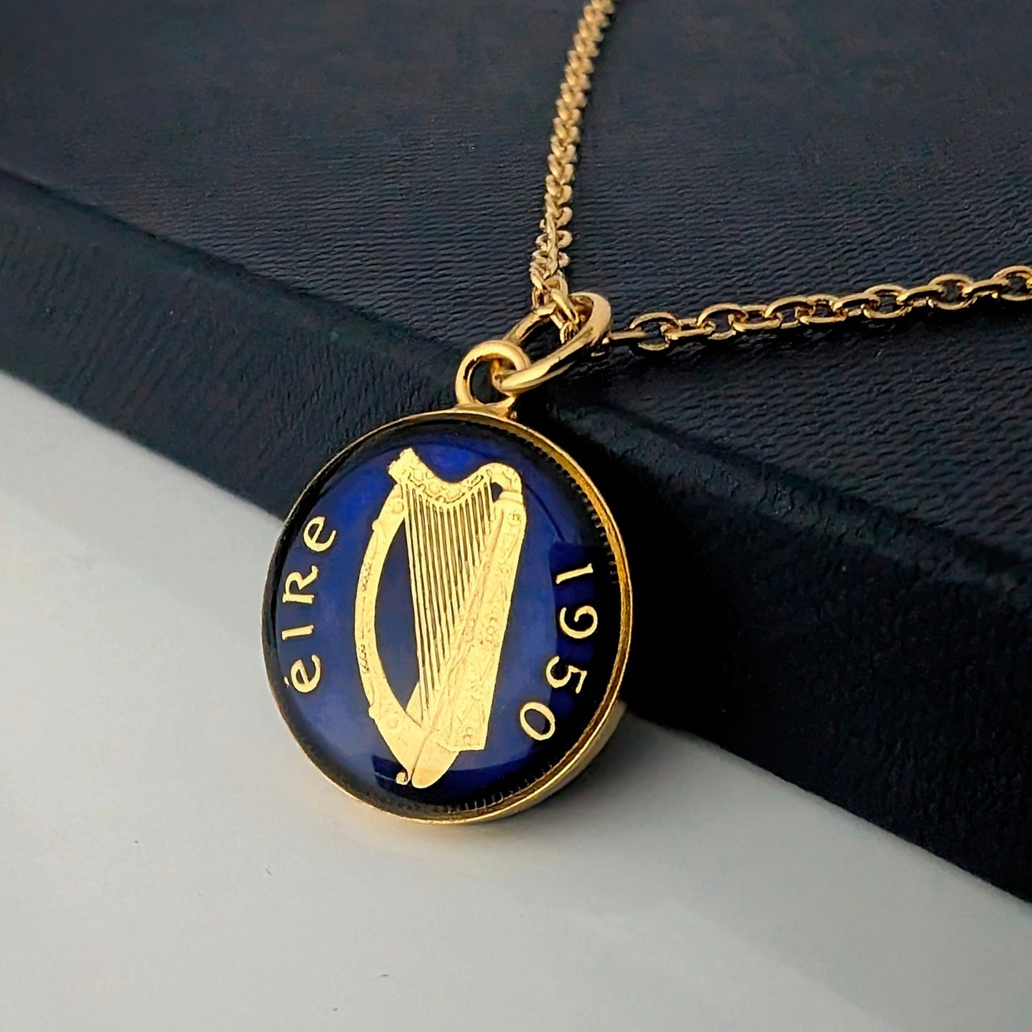 Irish Threepenny - Enamelled Coin Necklace