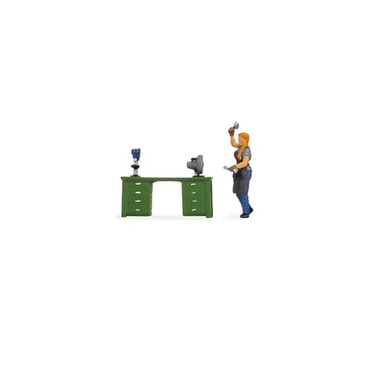 At Work (Engineer) Tiny Scene Set Terrarium Figure 16515