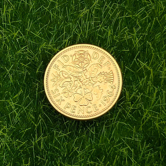Sixpence (1953-1967) - Gold Plated Coin Golf Ball Marker