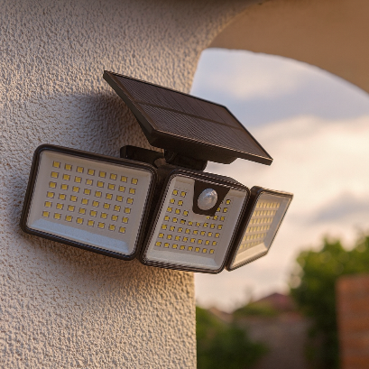 Panoramic 156 LED PIR Solar Motion Security Floodlight