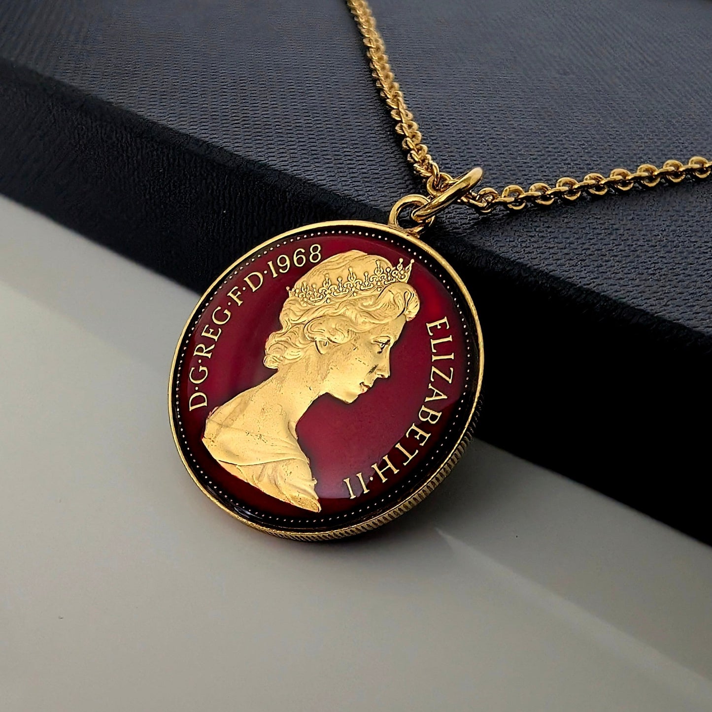 Five Pence (1968-1989) - Enamelled Coin Necklace