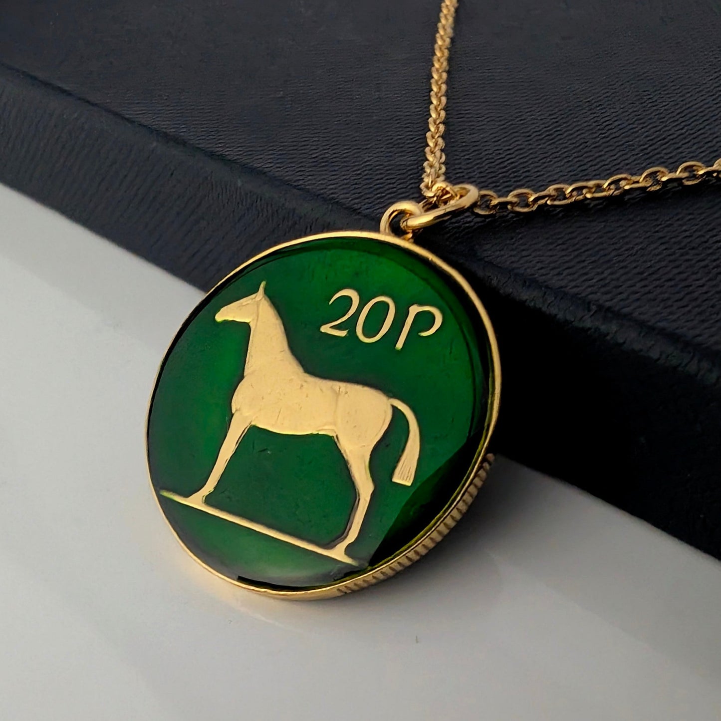 Irish Twenty Pence - Enamelled Coin Necklace